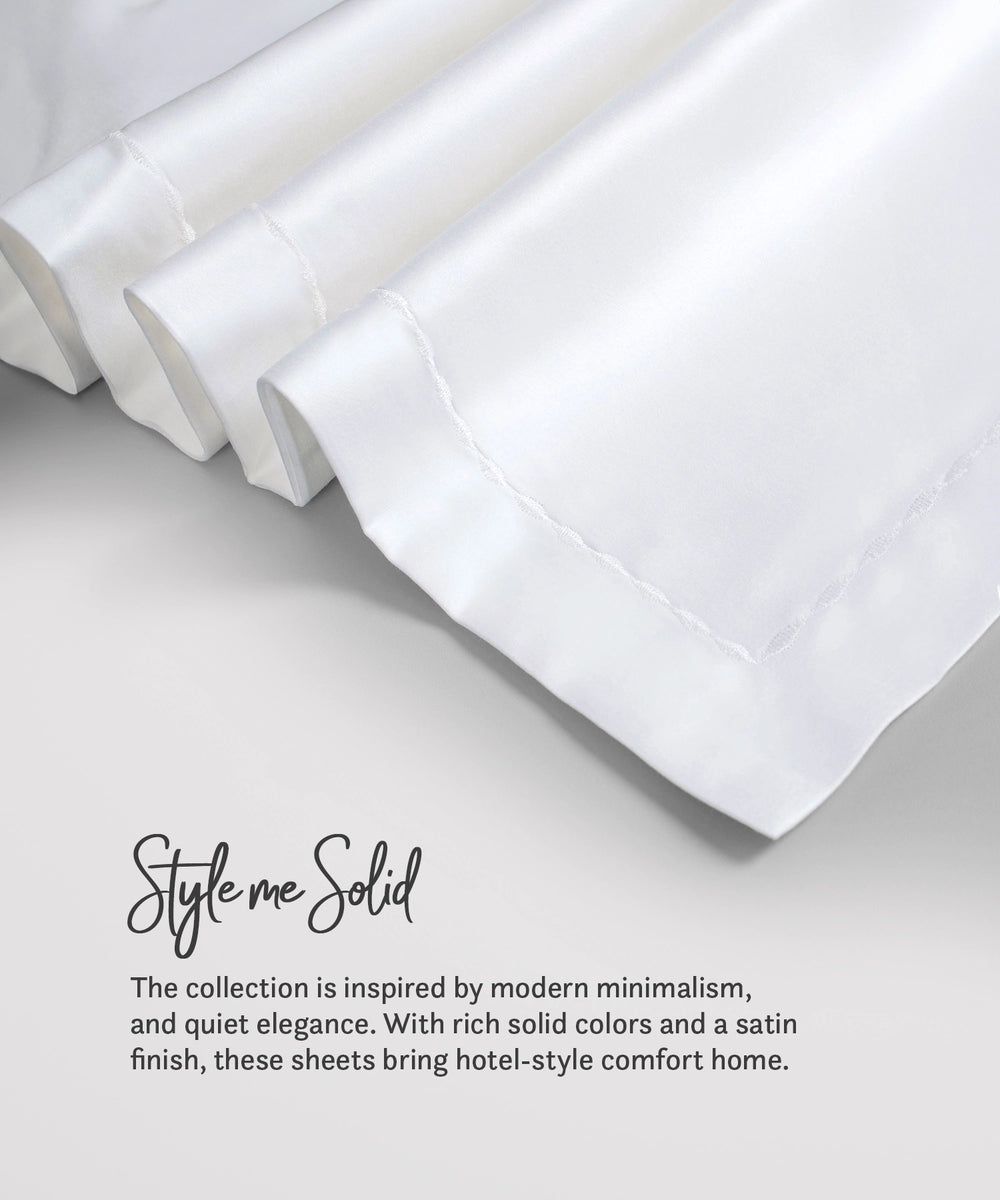 White Solid Bedsheet Set, image 4 of 4