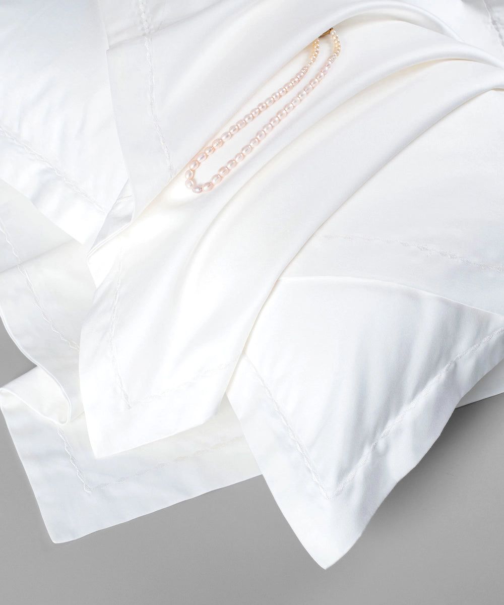 White Solid Bedsheet Set, image 3 of 4