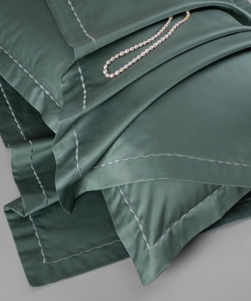 Green Solid Bedsheet Set, image 3 of 4