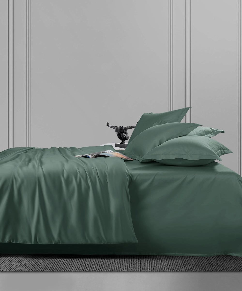 Green Solid Bedsheet Set, image 2 of 4
