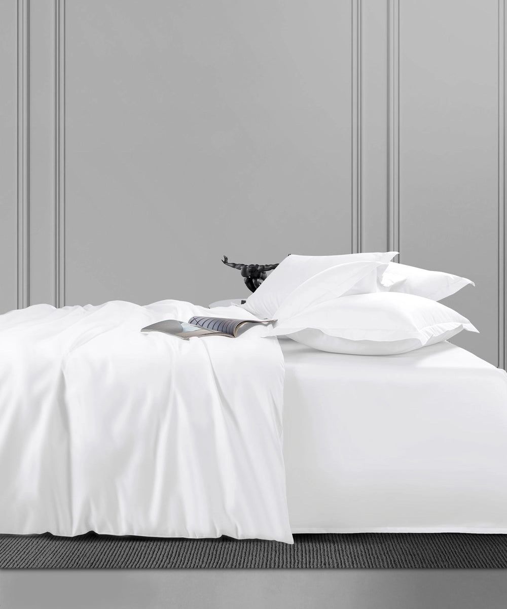 White Solid Bedsheet Set, image 2 of 4